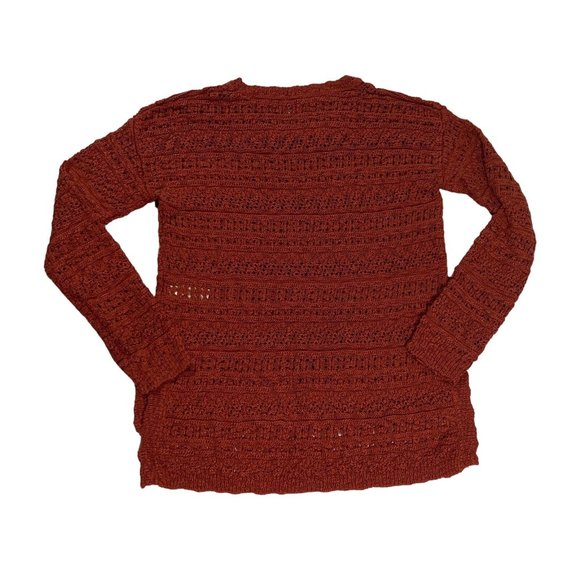 UNIONBAY Sweater Women's Long Sleeve Loose Knit Split Hem Pullover Brown Large - Picture 6 of 9